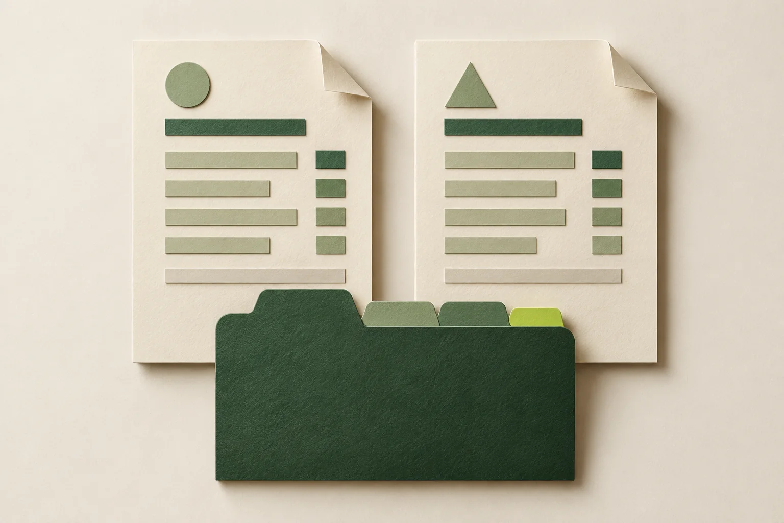Editorial illustration of acceptance evidence attached to an SEO delivery ticket